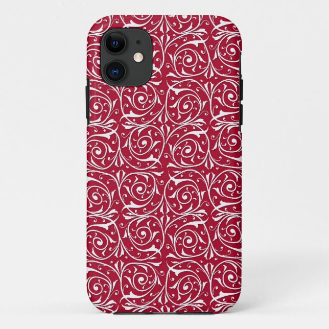 Niedliches Rot-Weiß-Muster Case-Mate iPhone Hülle (Rückseite)