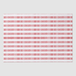 Niedliches rot-weißes Spitzenmuster Weihnachten Seidenpapier