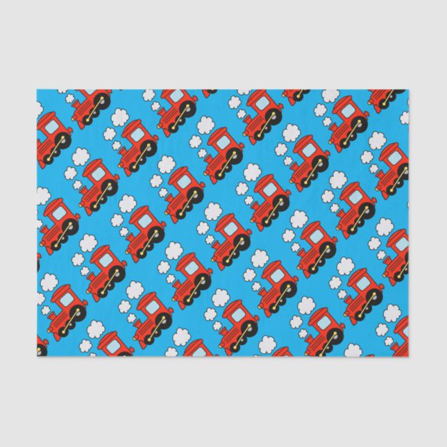 Niedliches Rotes Choo-Erlebnis Seidenpapier (Vorderseite)