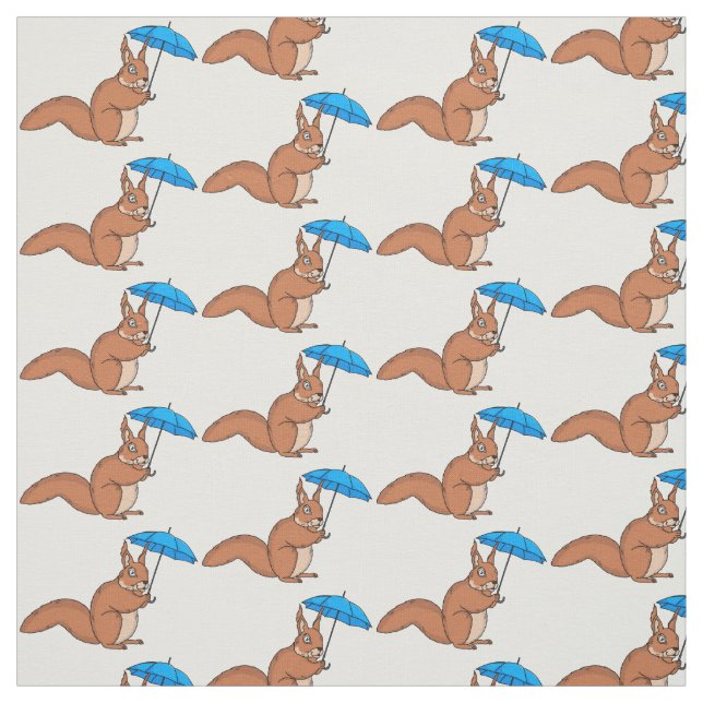 Niedliches Rotes Eichhörnchen mit Cartoon Stoff (Muster)