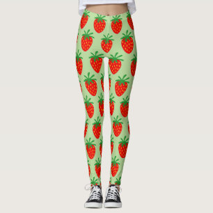 Niedliches rotes Erdbeermuster - kundenspezifische Leggings