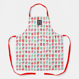 Niedliches rotes Erdbeermuster Schürze