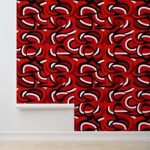 Niedliches rotes Fliesenmuster Tapete