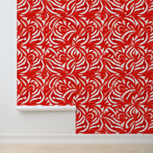 Niedliches rotes Fliesenmuster Tapete