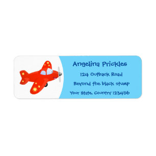 Niedliches rotes Flugzeug mit Cartoon