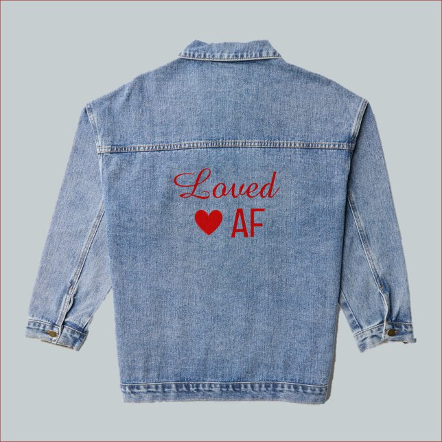 Niedliches Rotes Herz Love AF Jeansjacke (Von Creator hochgeladen)