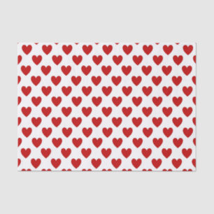 Niedliches rotes Herz-Muster Seidenpapier