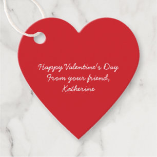 Niedliches rotes Herz Sonderraum Valentinstag Geschenkanhänger