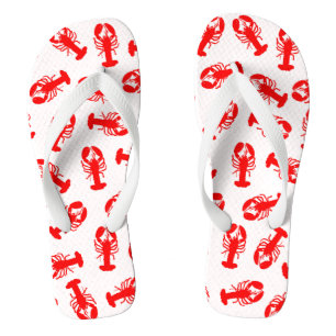 Niedliches rotes Hummer-Tier-Muster Flip Flops