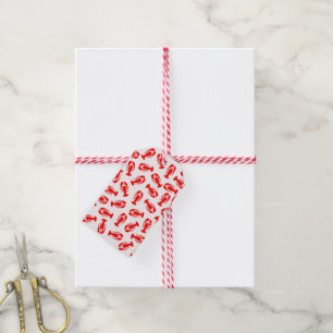 Niedliches rotes Hummer-Tier-Muster Geschenkanhänger