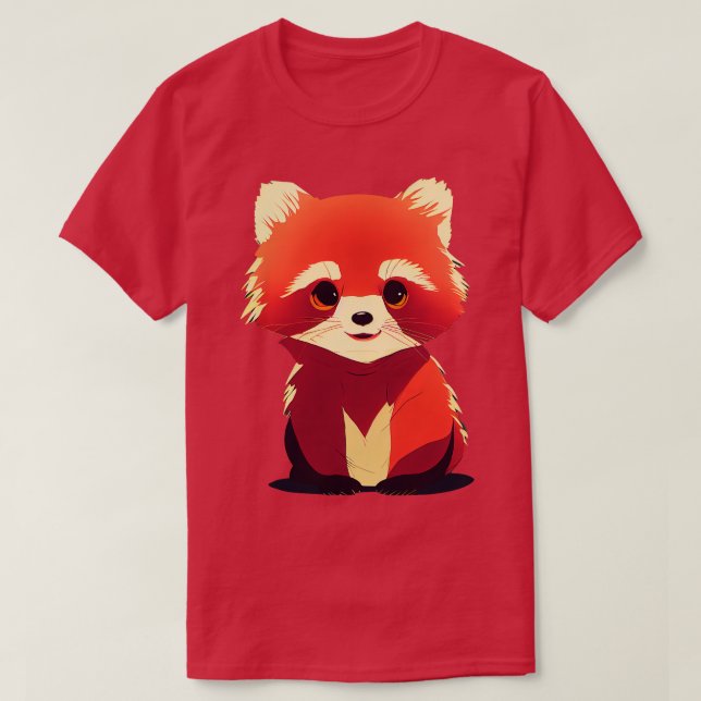 Niedliches Rotes Panda 13 T-Shirt (Design vorne)