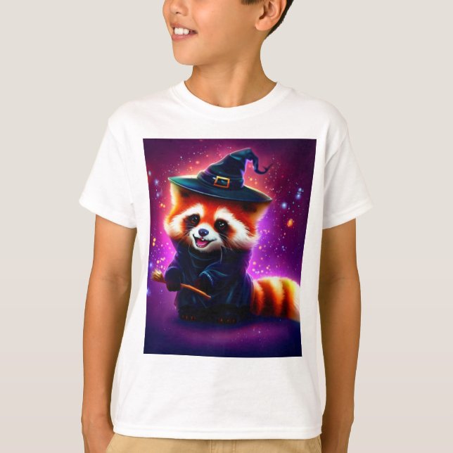 Niedliches Rotes Panda Halloween Kids T Shirt (Vorderseite)