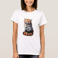 Niedliches Rotes Panda in kuscheliger Winterhoodie