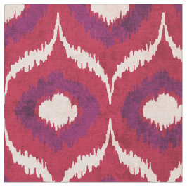 Niedliches rotes und lila Katastermuster Stoff