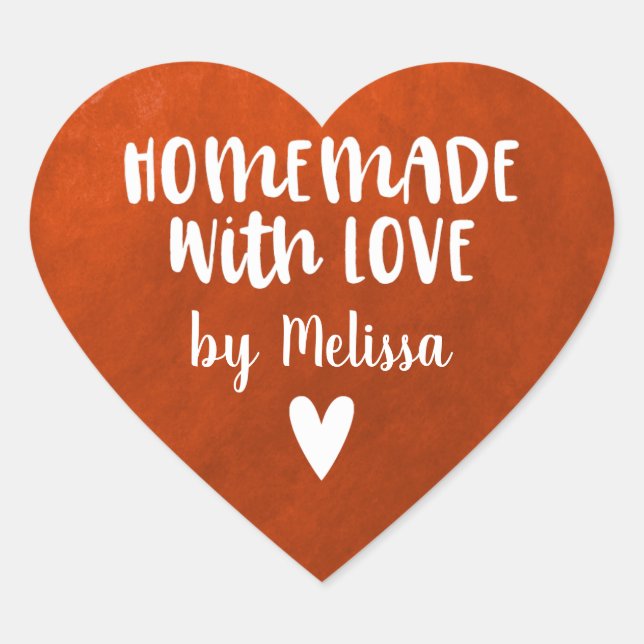 Niedliches Rothaus mit Liebe Herz-Aufkleber (Vorderseite)