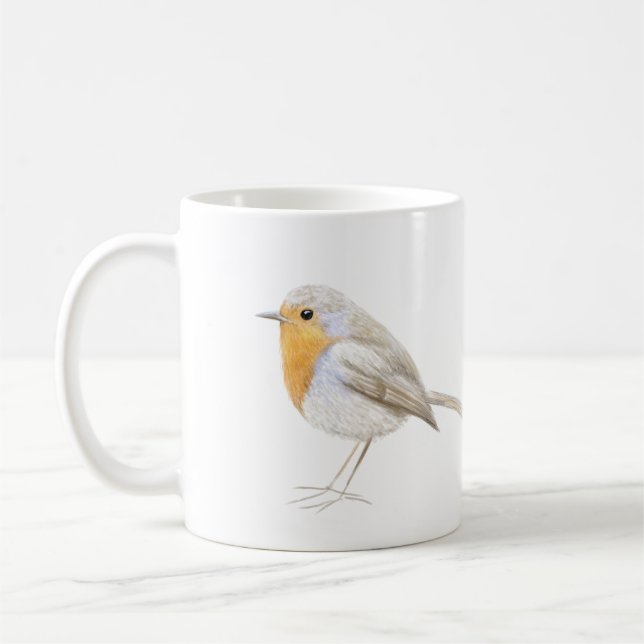 Niedliches Rotkehlchen Kaffeetasse (Links)