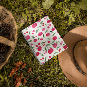 Niedliches Rotkirschmuster Notizbuch