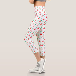 Niedliches Rotkrebsmuster Capri Leggings
