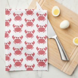 Niedliches Rotkrebsmuster - Küste Geschirrtuch