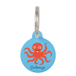 Niedliches Rotlächeln Octopus Thunder_Cove Haustiermarke