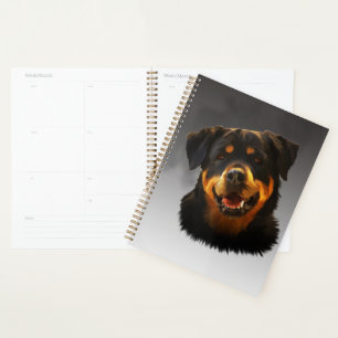 Niedliches Rottweiler Dog Water Color Portrait Planer