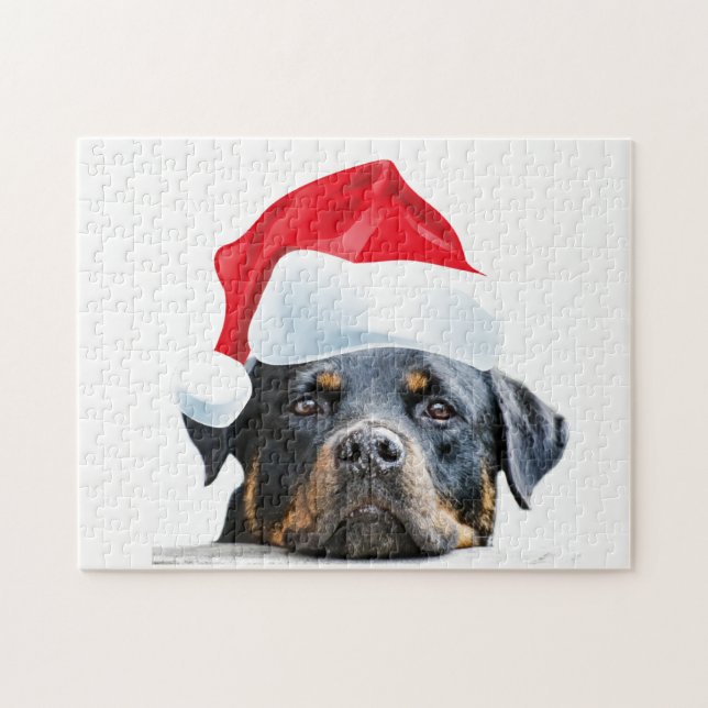 Niedliches Rottweiler Hundesankt-Geschenk für Puzzle (Horizontal)