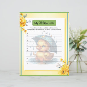 Niedliches Rubber Duck Baby Name Game