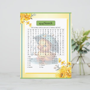 Niedliches Rubber Duck Baby Shooter Word Search Ga