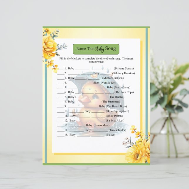 Niedliches Rubber Duck Baby Shooting Baby Song Gam (Stehend Vorderseite)