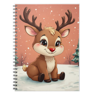 Niedliches Rudolph Character Notebook Notizblock