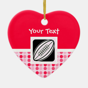 Niedliches Rugby Keramik Ornament