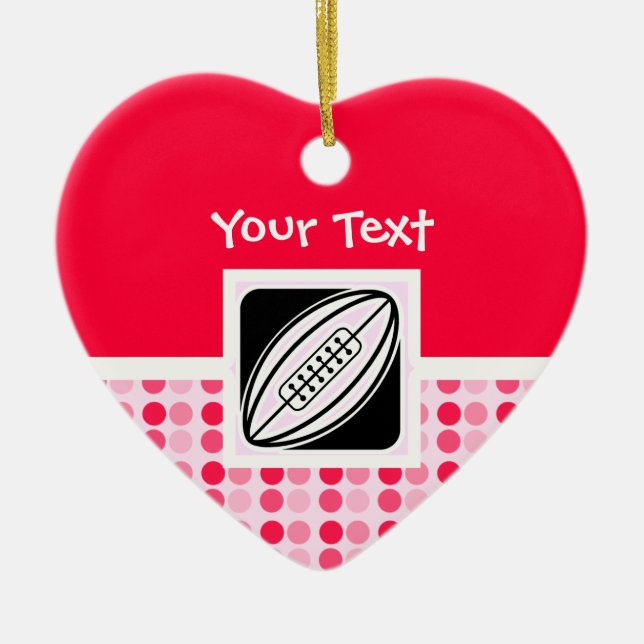 Niedliches Rugby Keramik Ornament (Vorne)