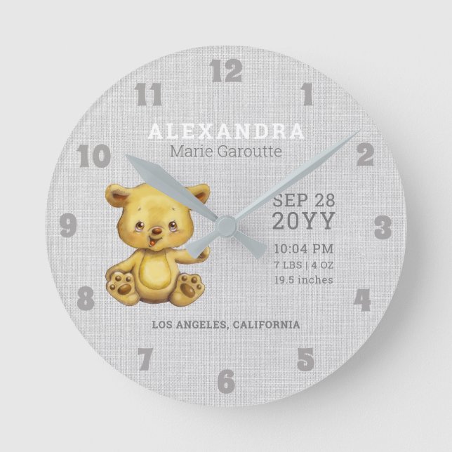 Niedliches Runde Wanduhr (Vorderseite)