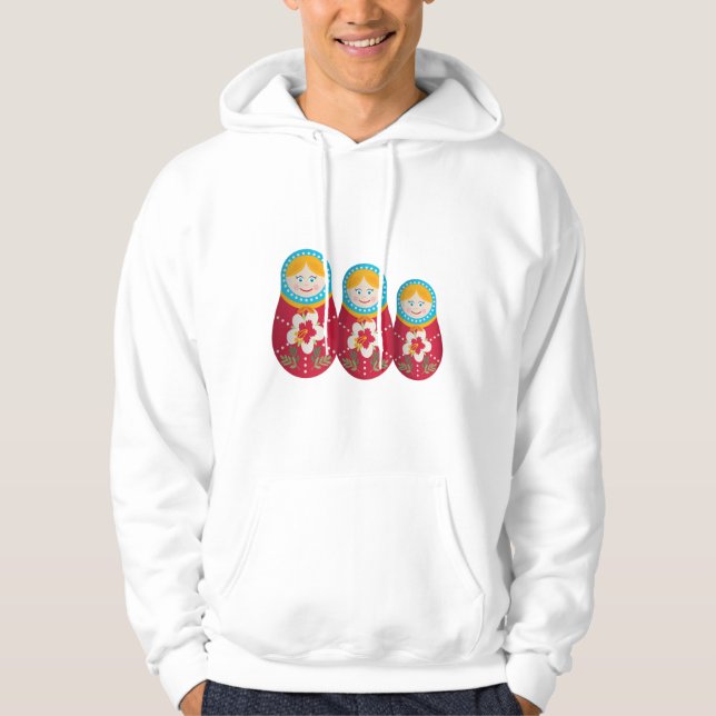 Niedliches Russisches Nesting Doll Matryoshka Grap Hoodie (Vorderseite)
