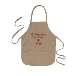 Niedliches rustikales Brown Oma's Little Helper He Kinderschürze