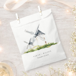 Niedliches Rustikales Windmühle-Thema Hochzeit Geschenktütchen
