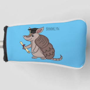Niedliches Rüstungsschild mit Graduierungskappe Ca Golf Headcover