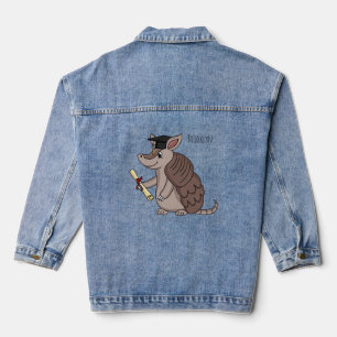 Niedliches Rüstungsschild mit Graduierungskappe Ca Jeansjacke