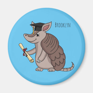 Niedliches Rüstungsschild mit Graduierungskappe Ca Magnet