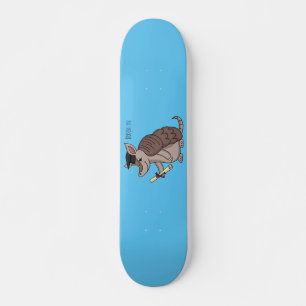 Niedliches Rüstungsschild mit Graduierungskappe Ca Skateboard
