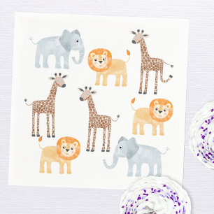 Niedliches Safari-Muster Serviette