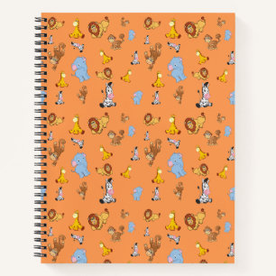 niedliches Safari-Tiermuster in Orange - Giraffe, Notizbuch