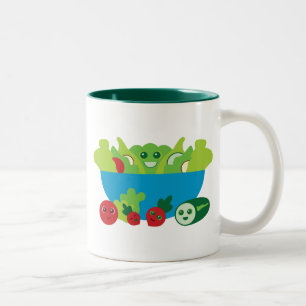 Niedliches Salat Zweifarbige Tasse