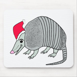 Niedliches Sankt-Gürteltier-Weihnachten Mousepad