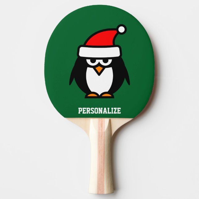 Niedliches Sanktpenguin-Cartoon Ping pong Paddel Tischtennis Schläger (Vorderseite)