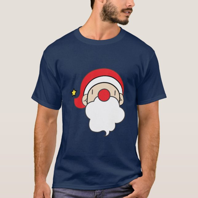 Niedliches Santa Face T-Shirt (Vorderseite)
