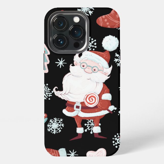 Niedliches Santa Pattern OtterBox iPhone Case Hülle (Hinten)