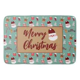 Niedliches Santa Reindeer Candy Cane Gingerbread M Badematte