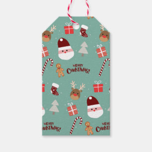 Niedliches Santa Reindeer Candy Cane Gingerbread M Geschenkanhänger
