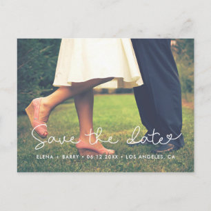 Niedliches Save the Date Foto Ankündigungspostkarte